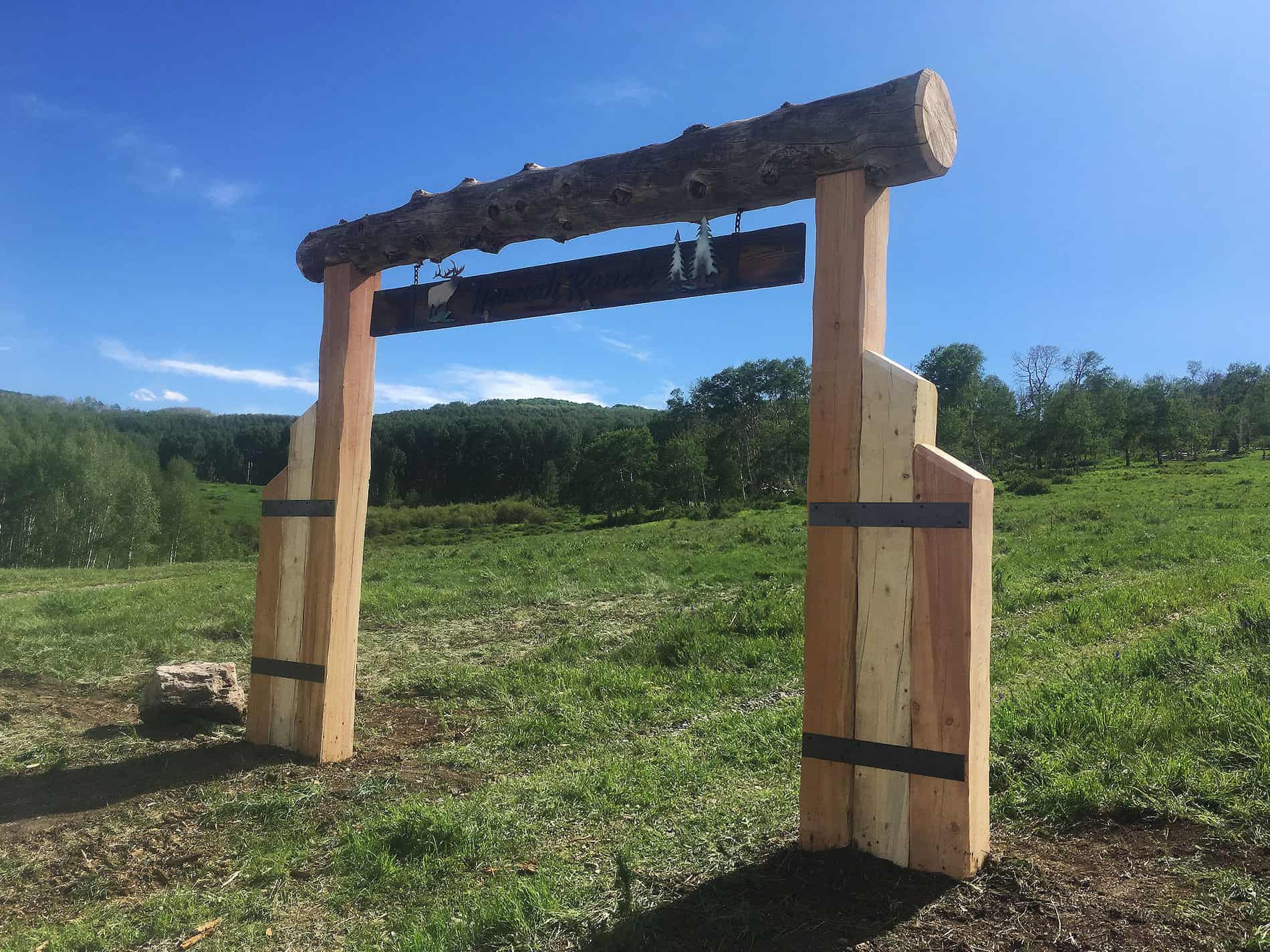 Timber Driveway Entrance completed by JK Construction